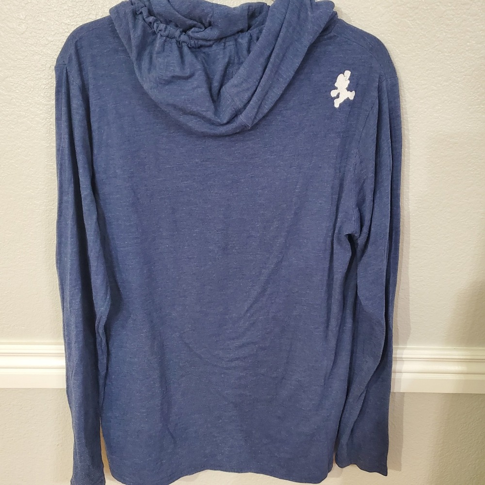 Nintendo New York Logo Hoodie Blue Long Sleeve‎ Lightweight Unisex Gamer - Picture 3 of 9